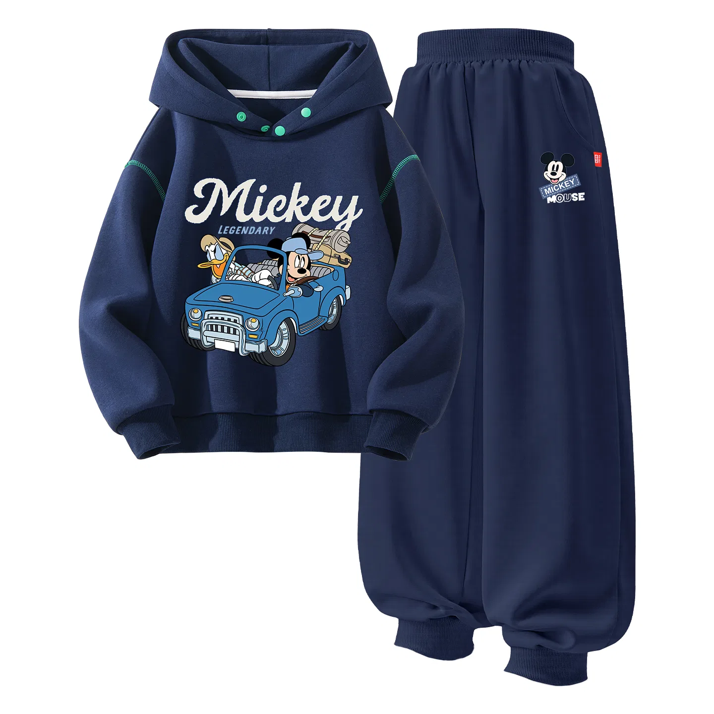 Детский спортивный комплект с капюшоном, с принтом, Disney, Di Feichi Navy Blue+Di Happy K Navy Blue