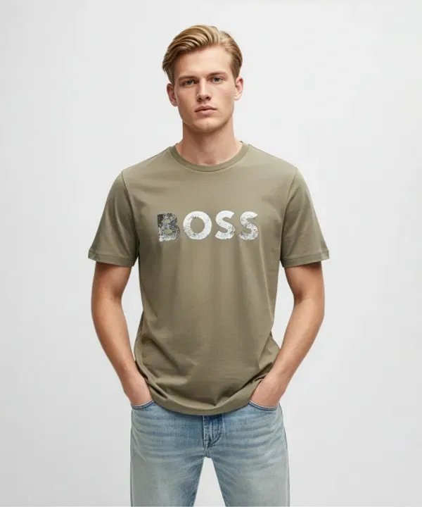 Футболка с принтом, Mix Logo Print, Boss