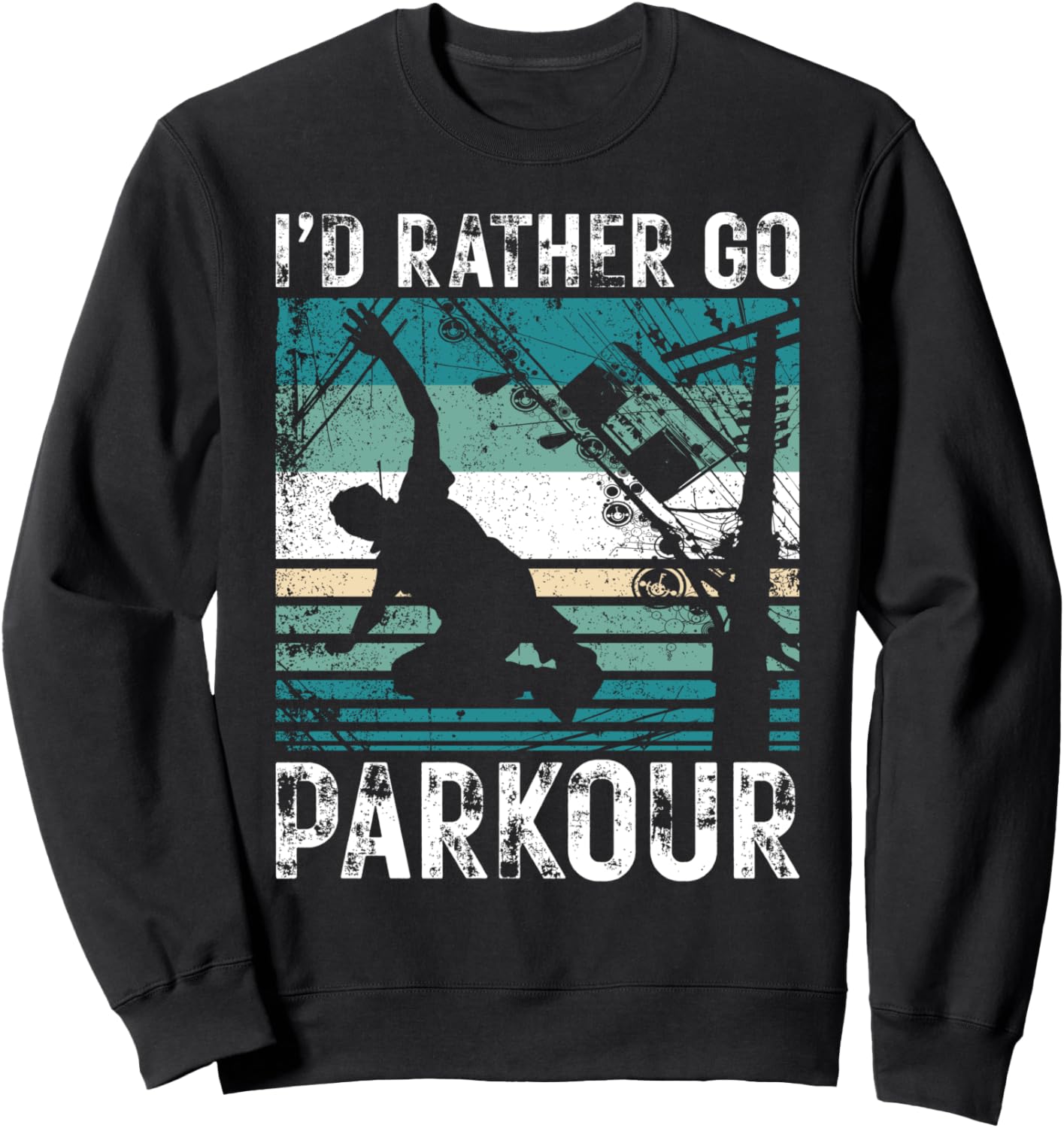 

Винтажная ретро-толстовка с надписью «Я бы лучше пошел», посвященная паркуру и фриранингу Parkour Freerunning Free Runner Da0, черный
