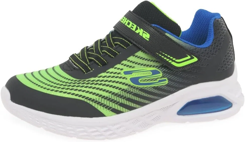 Детские кроссовки для мальчиков Microspec Max II Skechers, Black/Blue/Lime