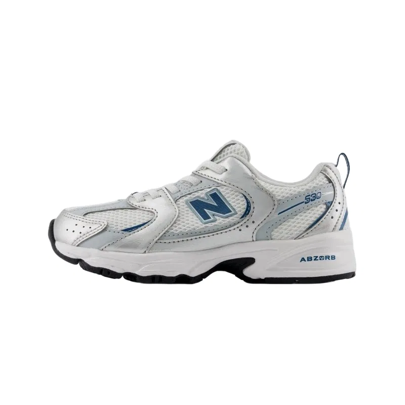Детские кроссовки с широкой колодкой New Balance, White/Silver