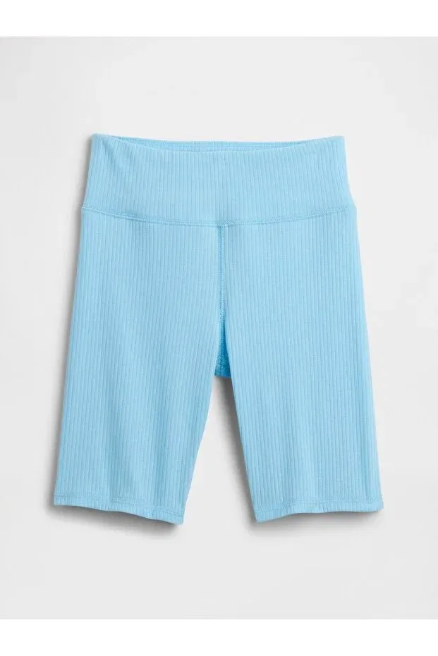 Детские шорты для девочек хлопковые Ribbed Cycling Shorts Gap, Light Blue-001