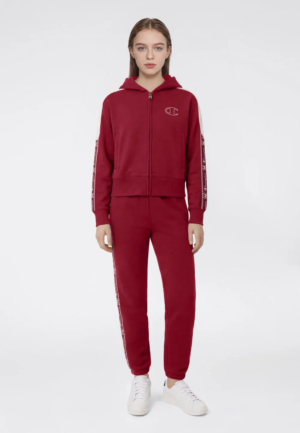 Спортивная одежда - толстовка на молнии Champion, Dark Red — фото 2