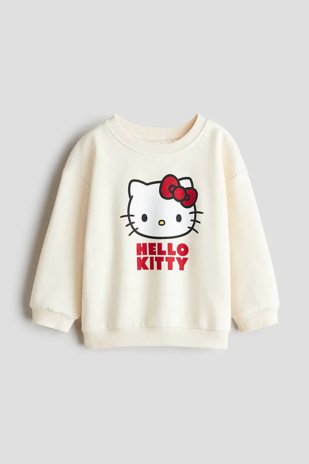 Толстовка с принтом H&M, Cremefarben/Hello Kitty