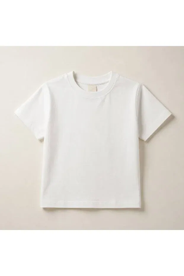 Детская футболка хлопковая Unisex kids basic white t-shirt Nuem, White