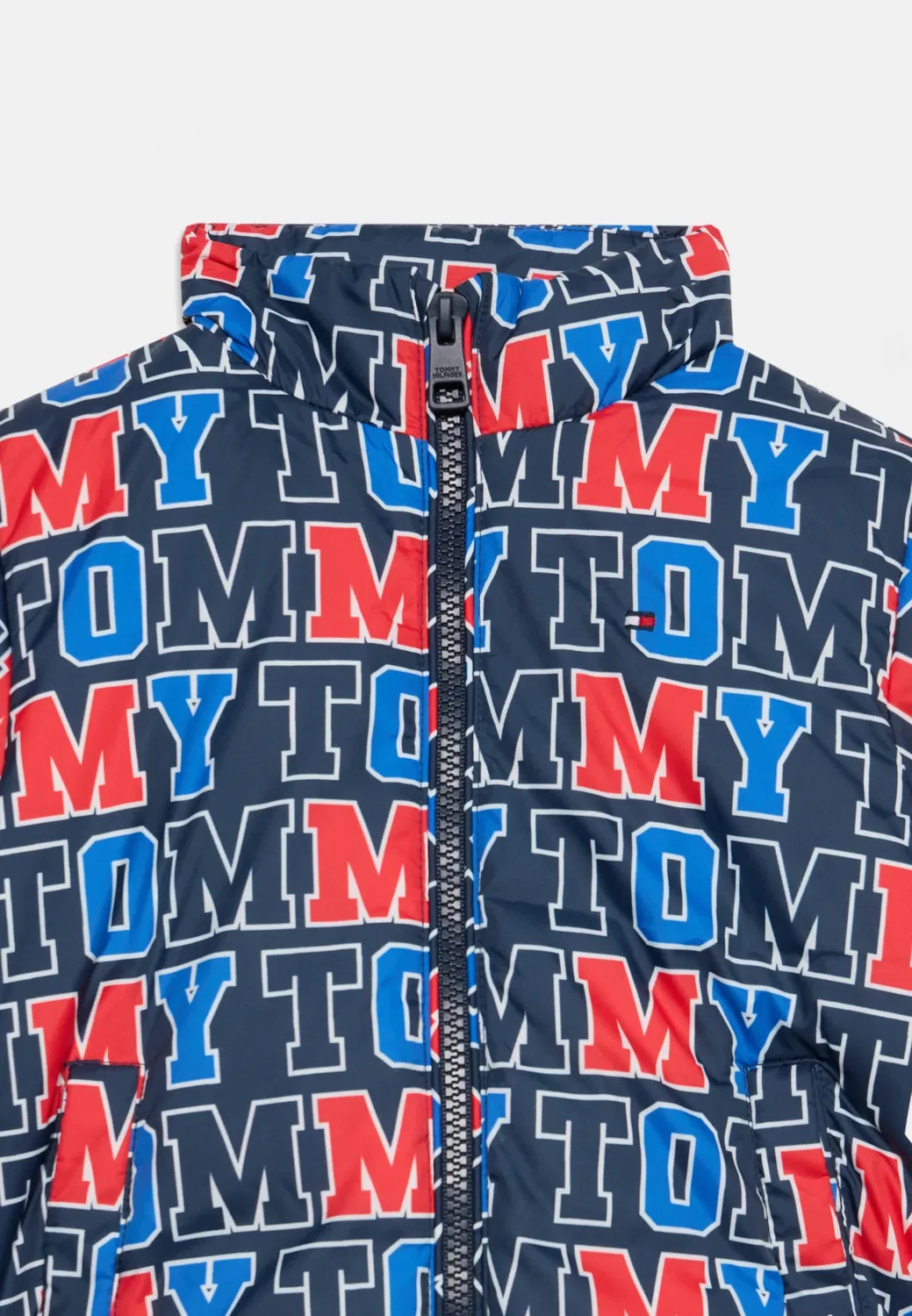 Складной пуховик унисекс - зимняя куртка Tommy Hilfiger, Dark Blue Letter — фото 3