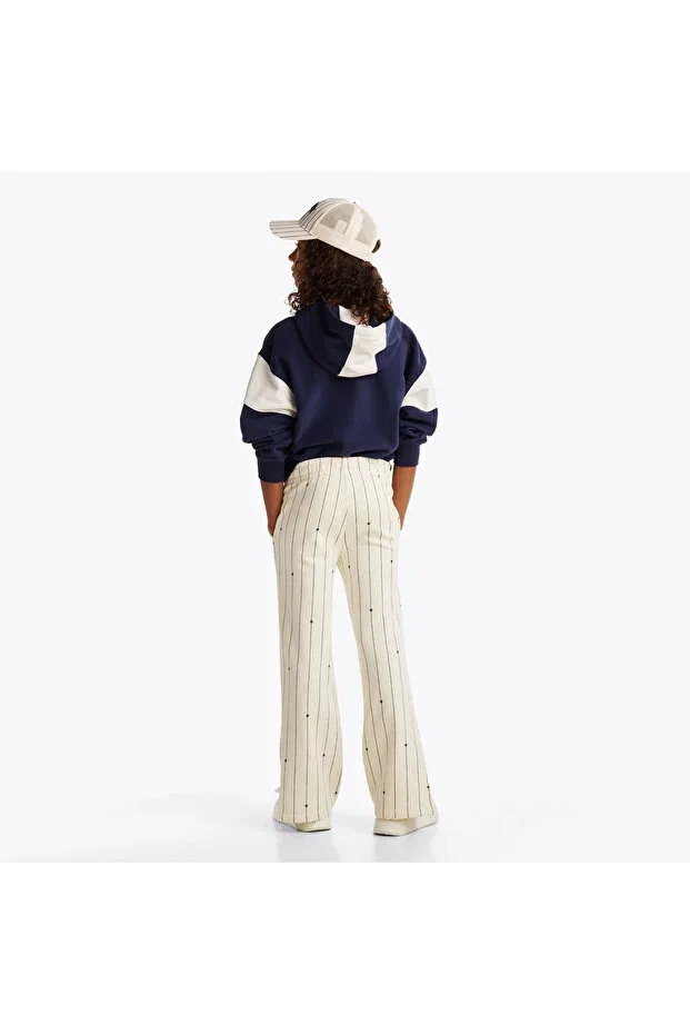 Детские спортивные штаны для девочек широкие Tommy Hilfiger, 0fa-Bej — фото 3