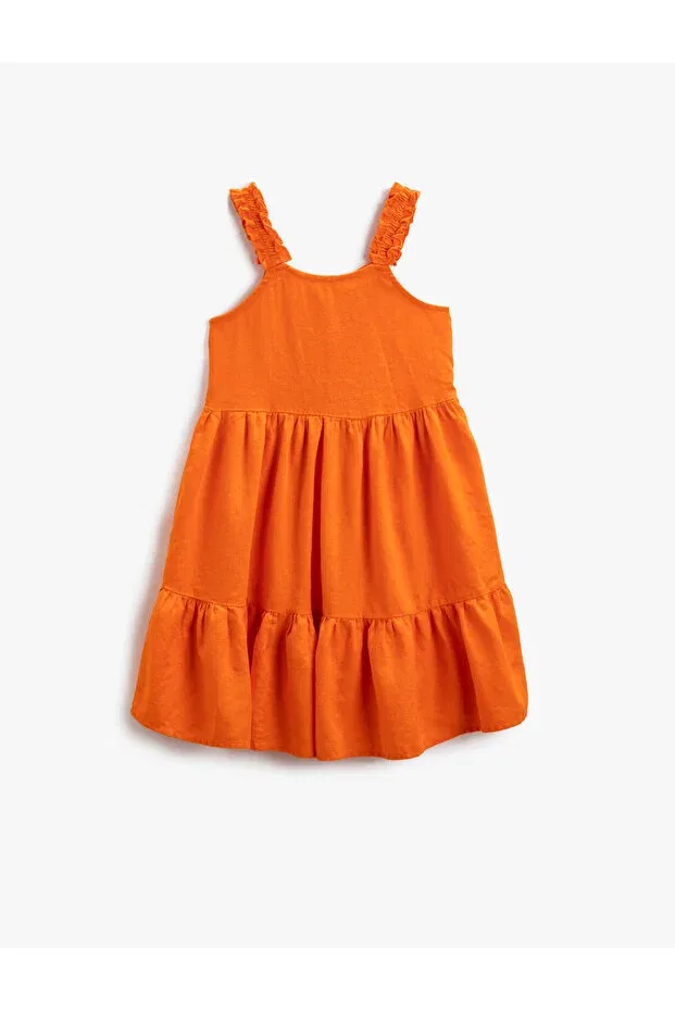 Детское платье для девочек с рюшами Koton, Orange 209