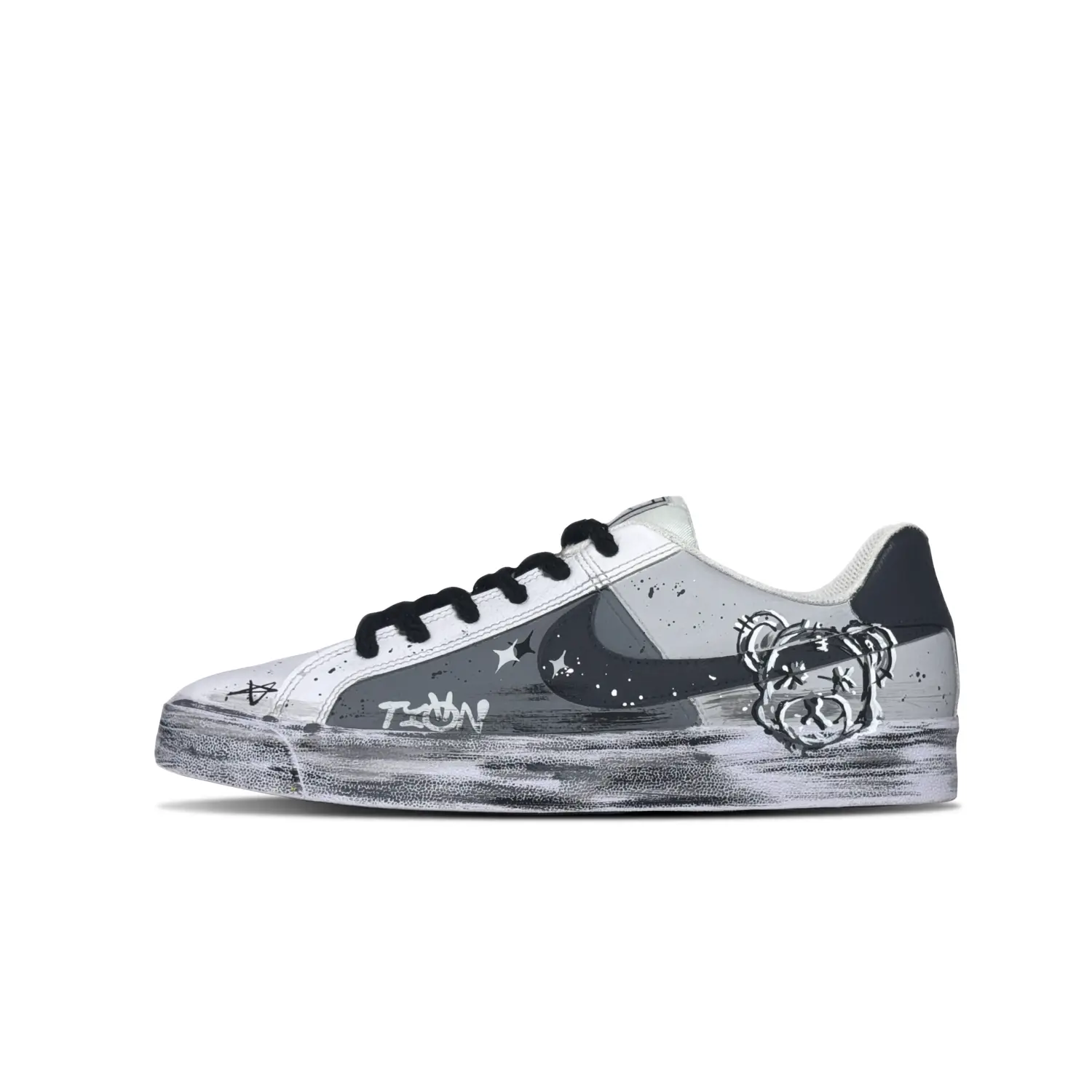 

Кроссовки Nike Court Royale Skateboarding Shoes Unisex Low-top Black/white/gray, черный/белый/серый