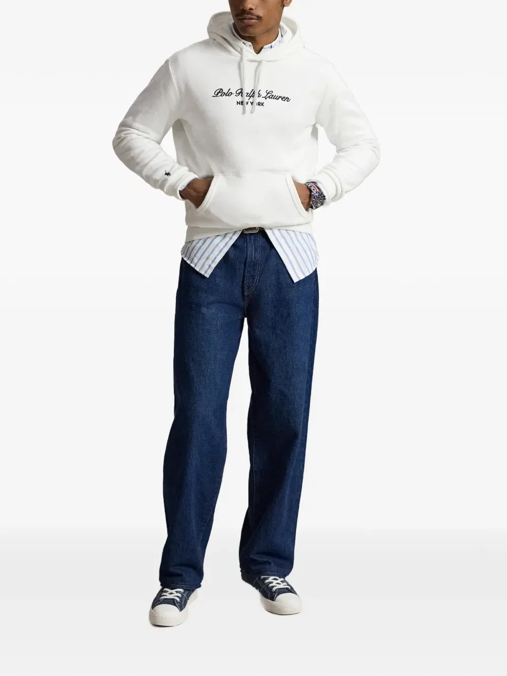 Худи с вышитым логотипом Polo Ralph Lauren, белый — фото 2
