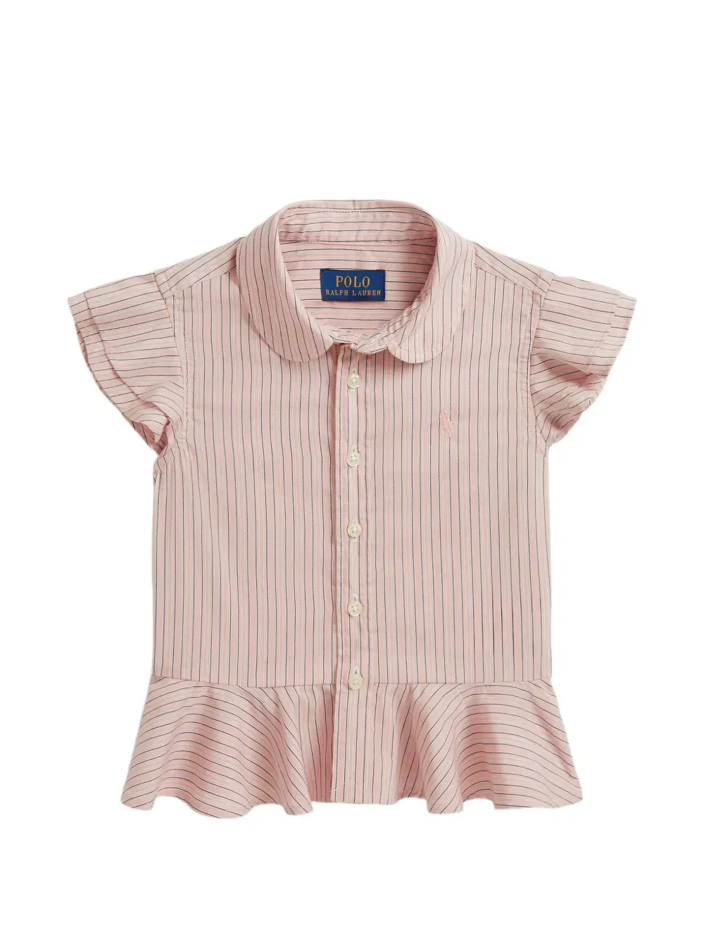 Полосатая рубашка на пуговицах Polo Ralph Lauren Kids, розовый