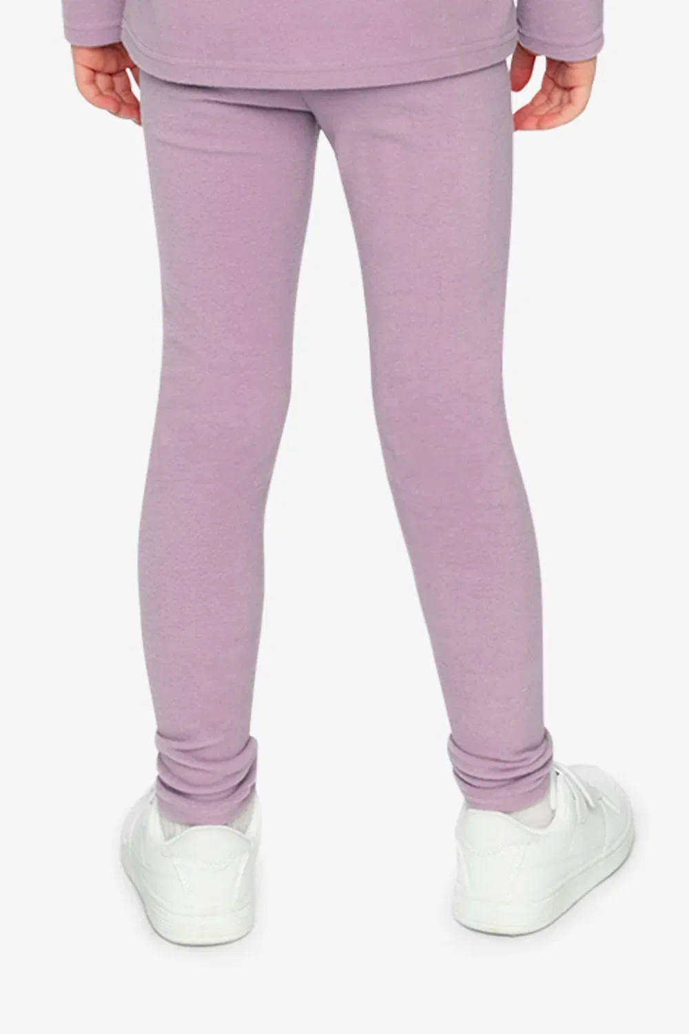 Детские леггинсы из рубчика с эластичным поясом Baby Rib Leggings Deux par Deux, фиолетовый — фото 4