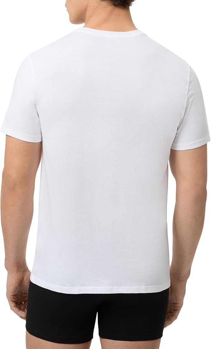 Набор футболок Lacoste Regular Fit Crew Neck, 3 предмета, белый/черный — фото 3