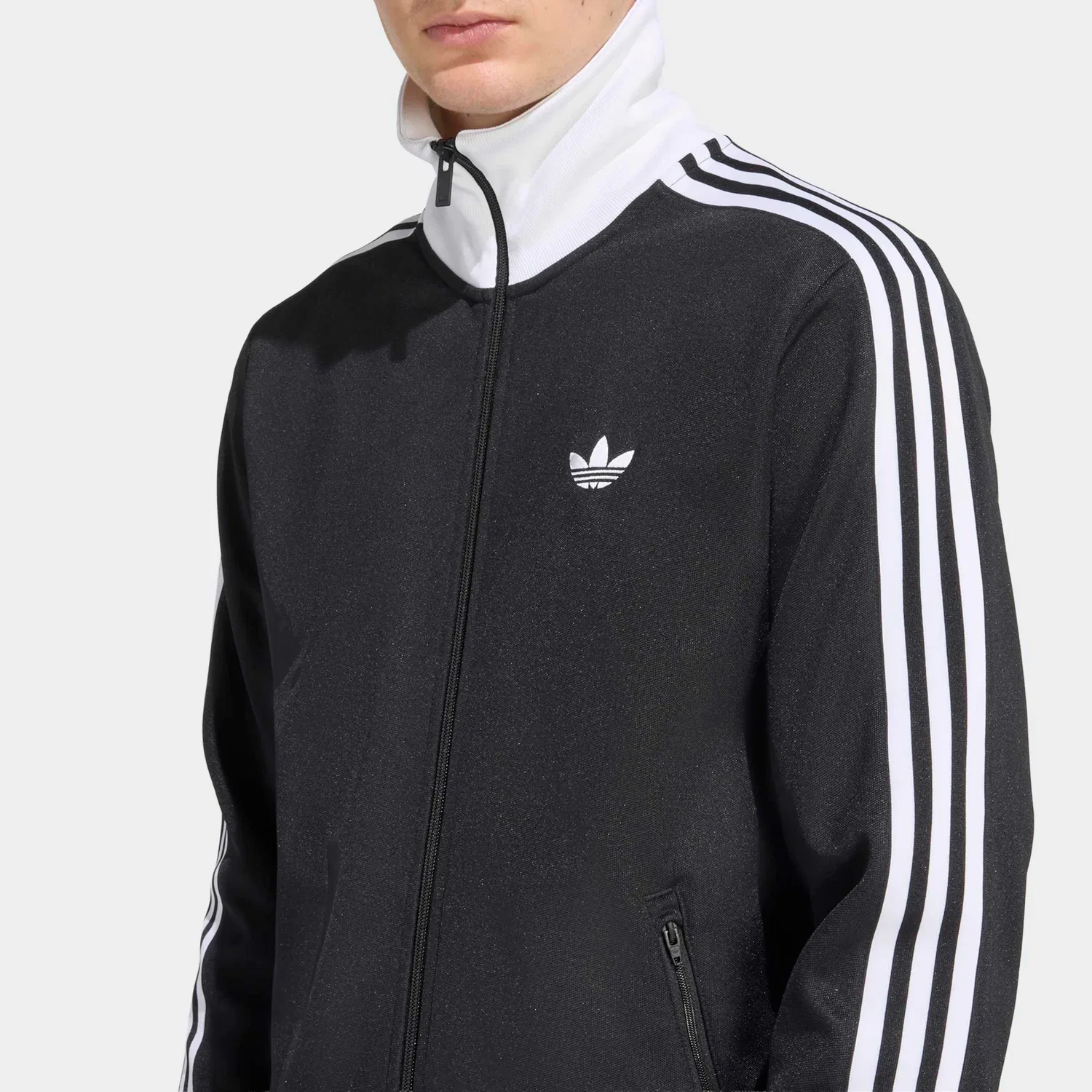 Мужская олимпийка с воротником-стойкой Adidas Originals, Black — фото 3