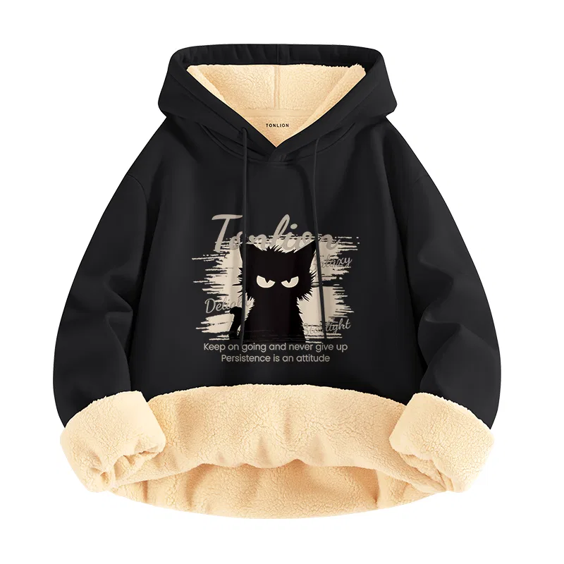 Детский худи на молнии с капюшоном из флиса Tonlion, Цвет: Light Beige — фото 3