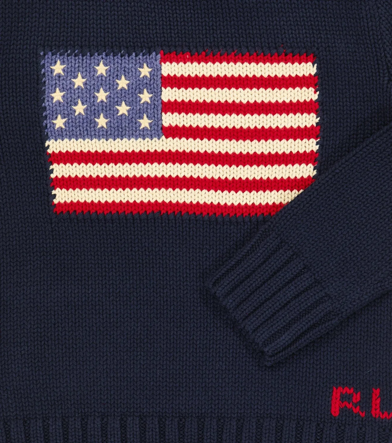Свитер жаккардовый хлопковый Polo Ralph Lauren Kids, синий — фото 3