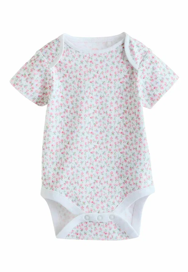Боди хлопковое Regular fit - short sleeve 5 pack Next, Pink, розовый — фото 2