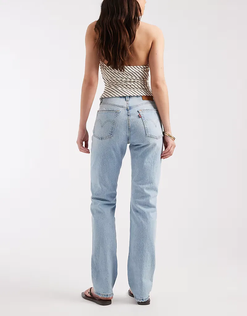 Прямые джинсы Levi's 501 светлого оттенка — фото 3