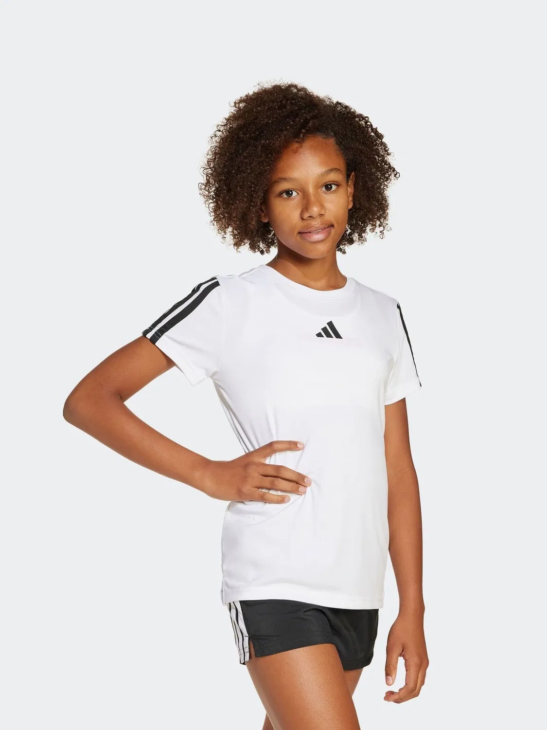 Футболка тренировочная Training Essentials 3-Stripes adidas, белый