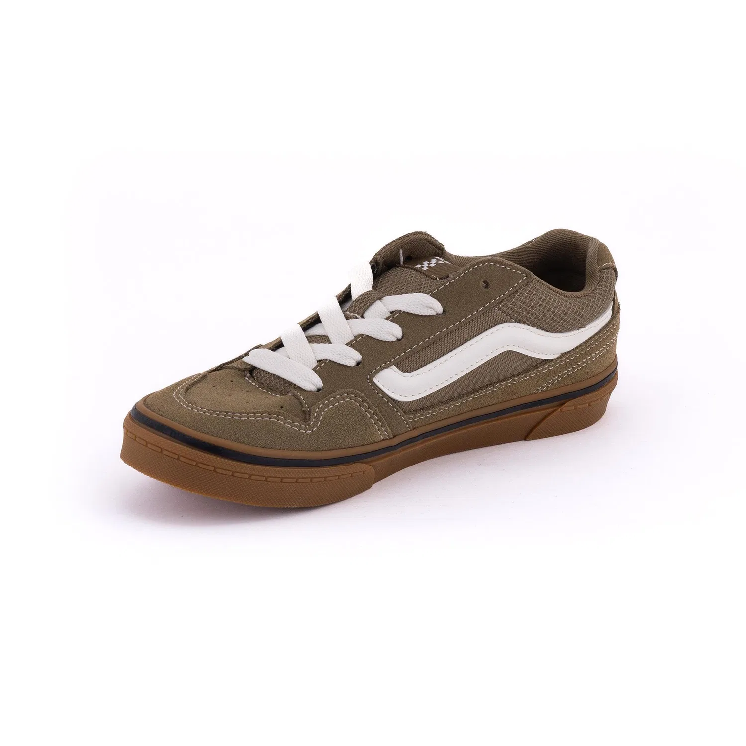 Детские кроссовки для мальчиков с замшевым верхом Caldrone Vans, Pop Olive Gum — фото 4