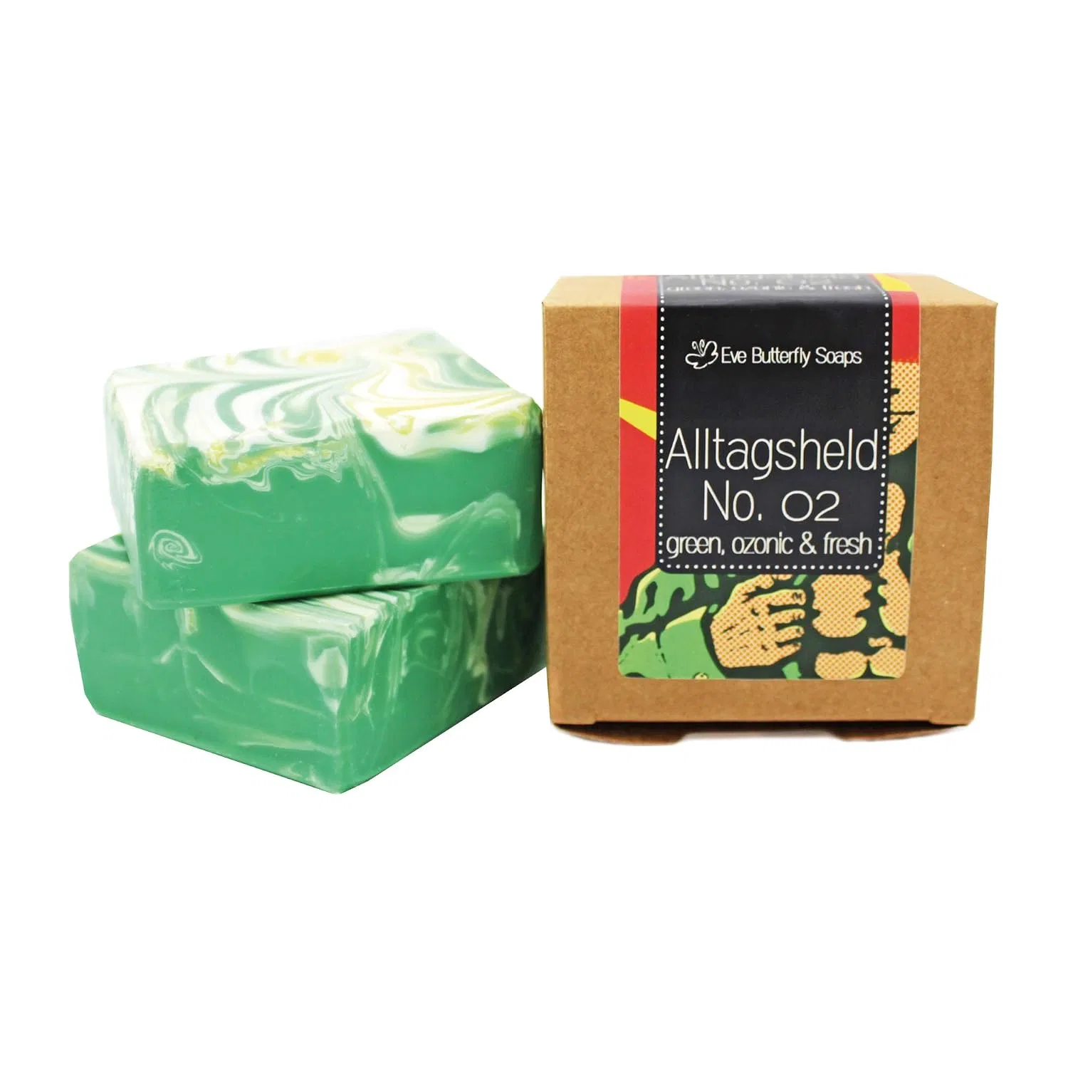 Мыло Natural Soap Everyday Hero N°2, EveButterflySoaps, 120 г, Зеленый — фото 2