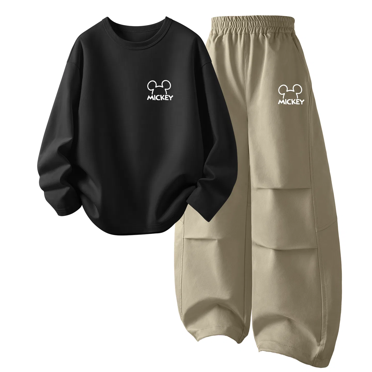 Детский спортивный комплект с принтом Di Line K Black+Thick Plate Di Line K Khaki Disney