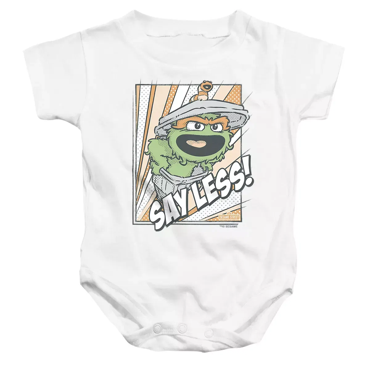 Детское боди с коротким рукавом Sesame Street, White