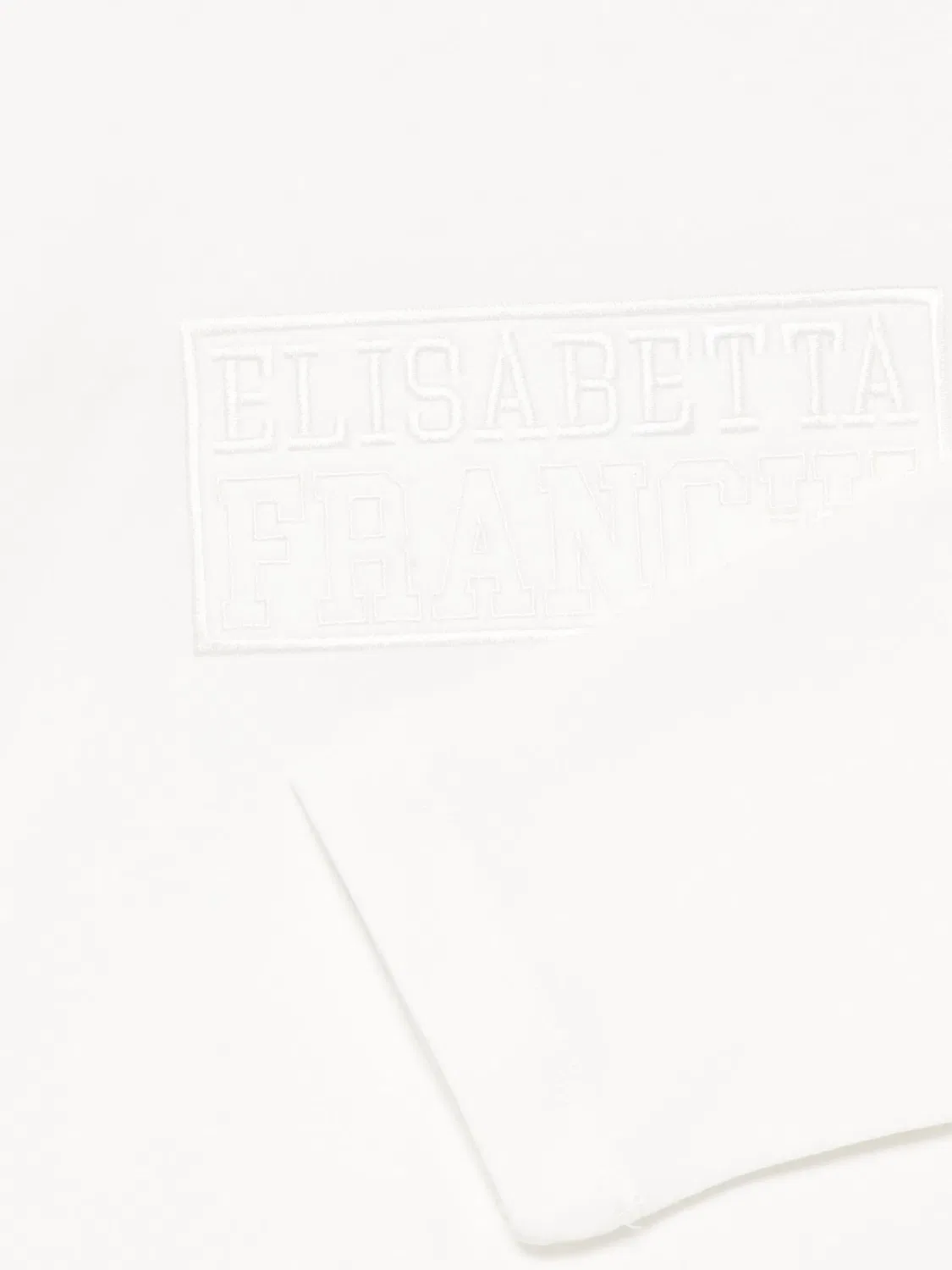 Футболка с вышитым логотипом Elisabetta Franchi, белый — фото 2