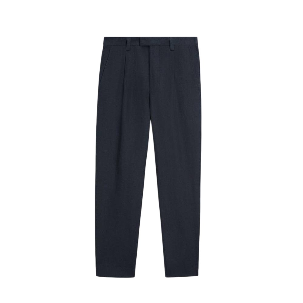Брюки  Massimo Dutti Darted 100% Linen, темно-синий