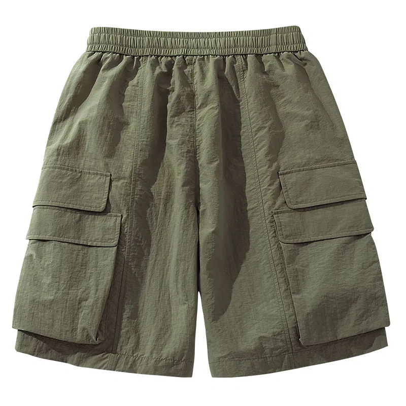Детские шорты карго тонкие Mt47 Cloud Rising Time Pants Lower Right B Logo MINISO, Caramel — фото 4