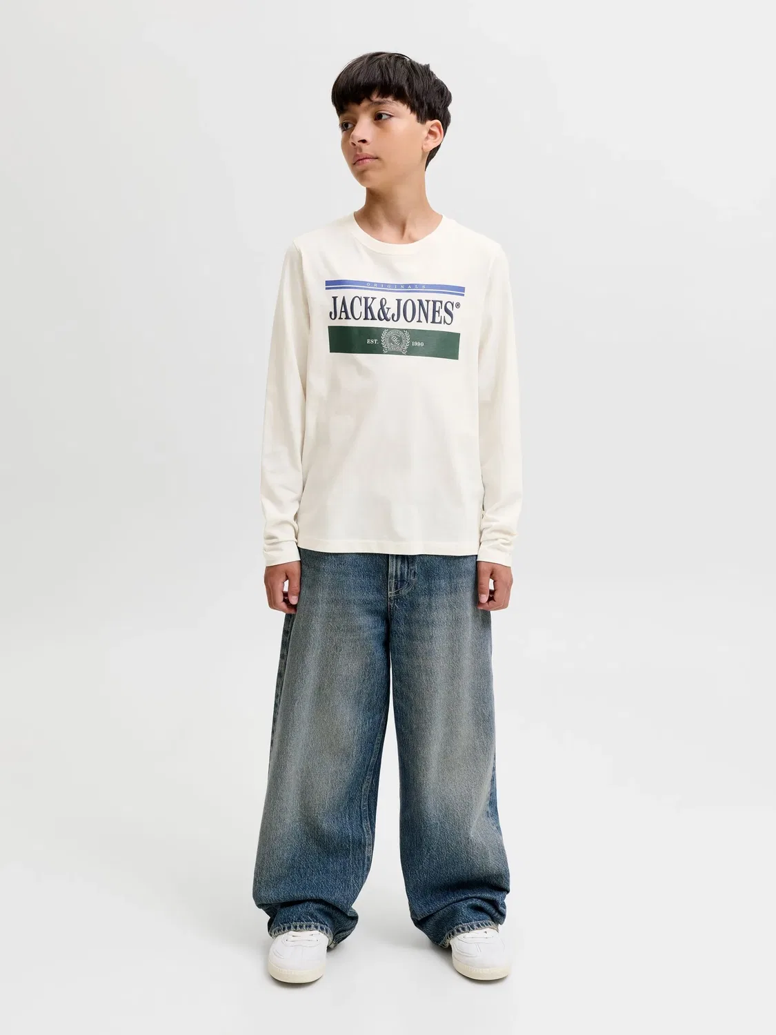 Комплект футболок с принтом Snow White Jack & Jones Junior, белый — фото 4
