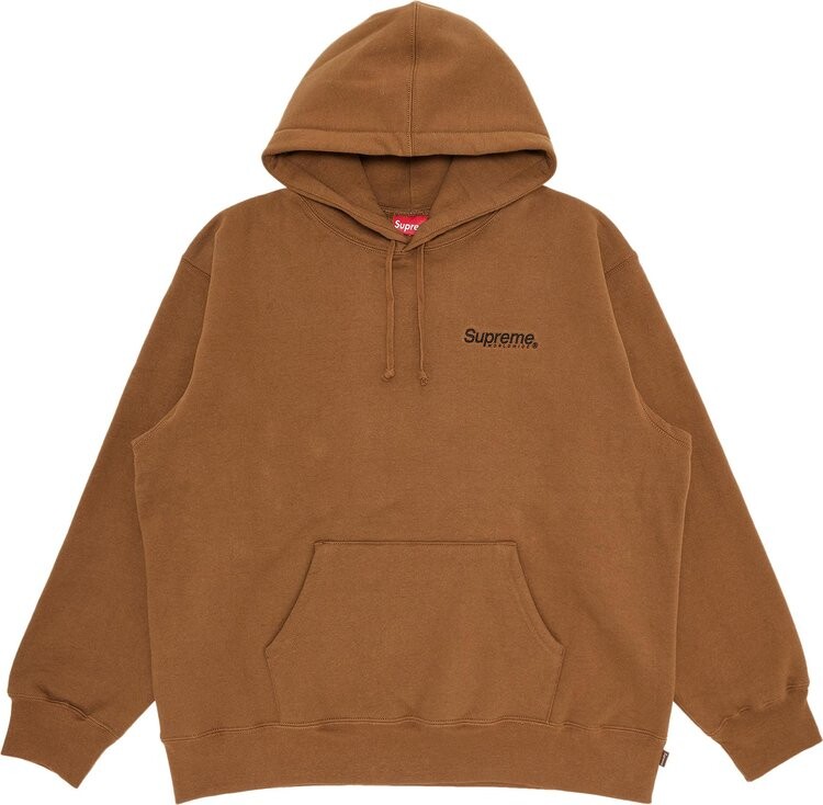 

Толстовка Supreme Worldwide Hooded Sweatshirt 'Olive Brown', коричневый