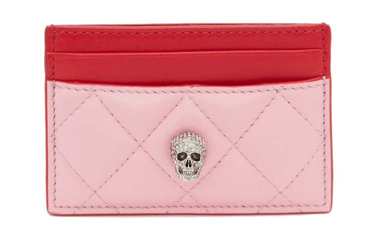 

Кошелек для карт из коровьей кожи женский светло-розовый Alexander McQueen