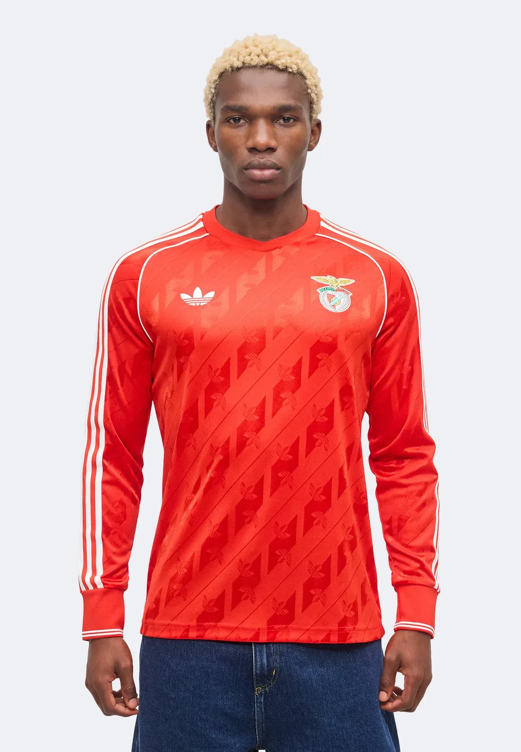 Футболка с длинным рукавом SL Benfica - клубная одежда Adidas Originals, Red