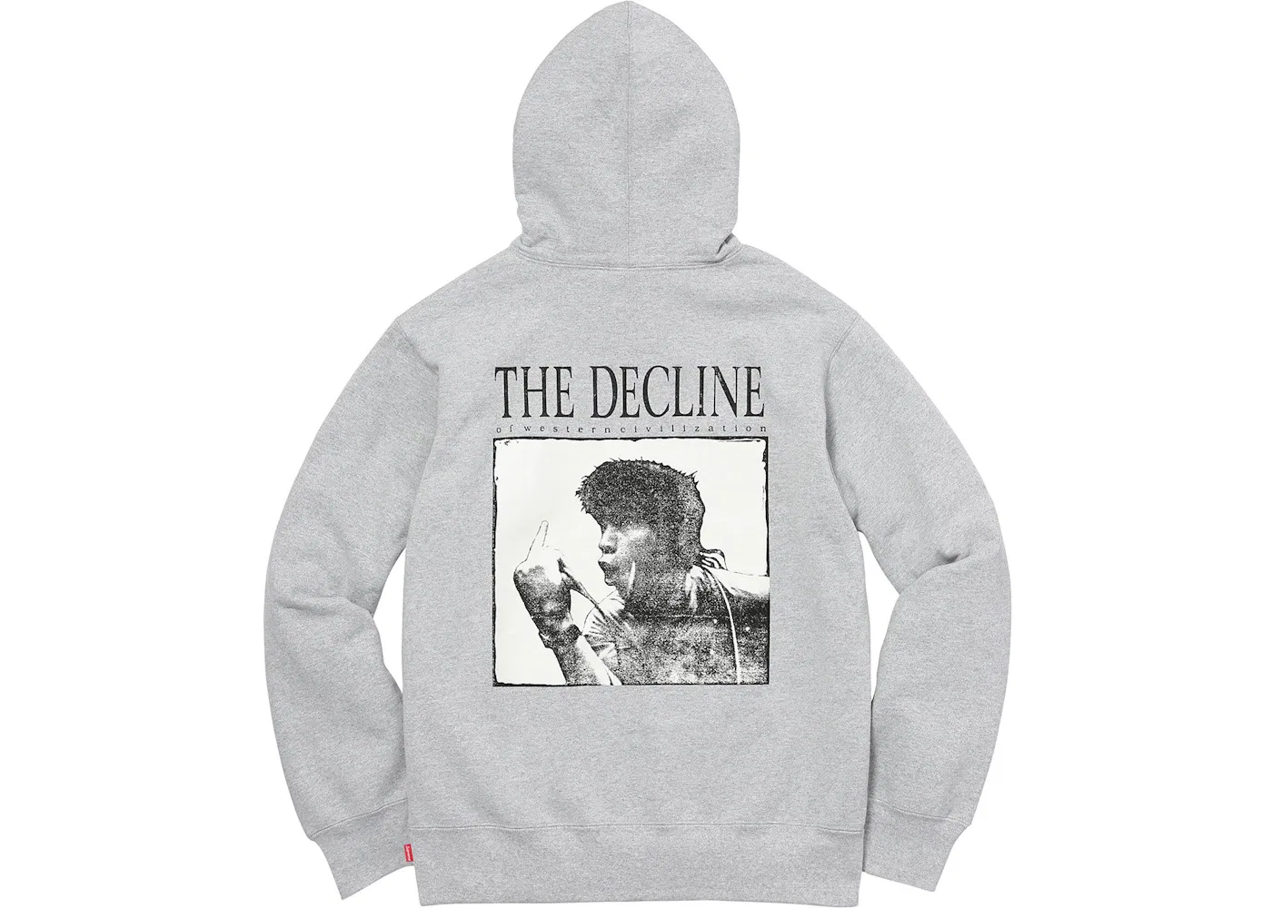 Мужской худи с капюшоном Supreme Decline Sweatshirt, Heather Grey — фото 2
