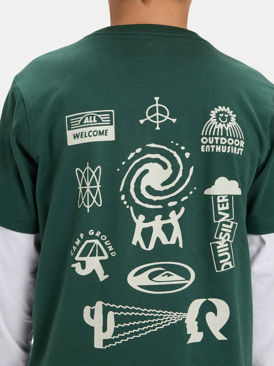 Футболка стандартного кроя для мальчика Hw Welcome All Quiksilver, разноцветный — фото 4