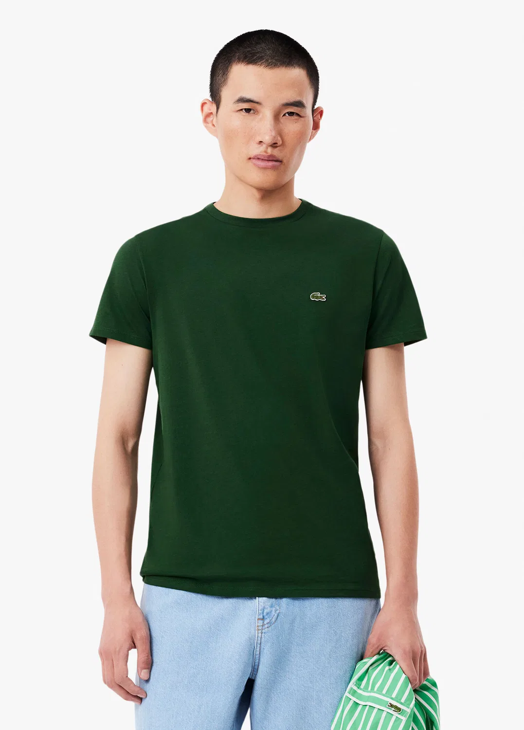 Футболка Lacoste, хлопок, зеленый — фото 2