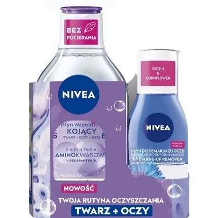 Мицеллярная вода Nivea Duo Pack, 400 мл + средство для снятия макияжа с глаз 125 мл