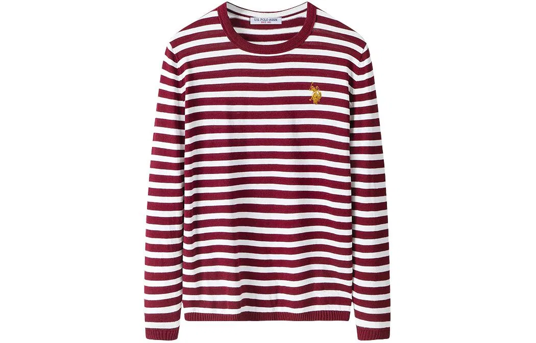Мужская футболка с круглым вырезом U.S. POLO ASSN., Dark Red Stripes