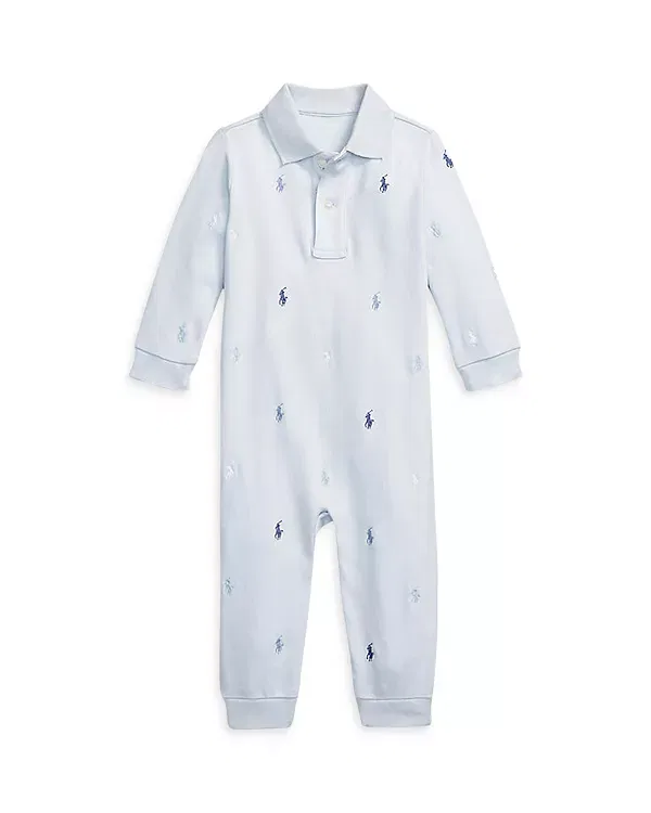 Детский комбинезон для мальчиков с поло Ralph Lauren, Beryl Blue