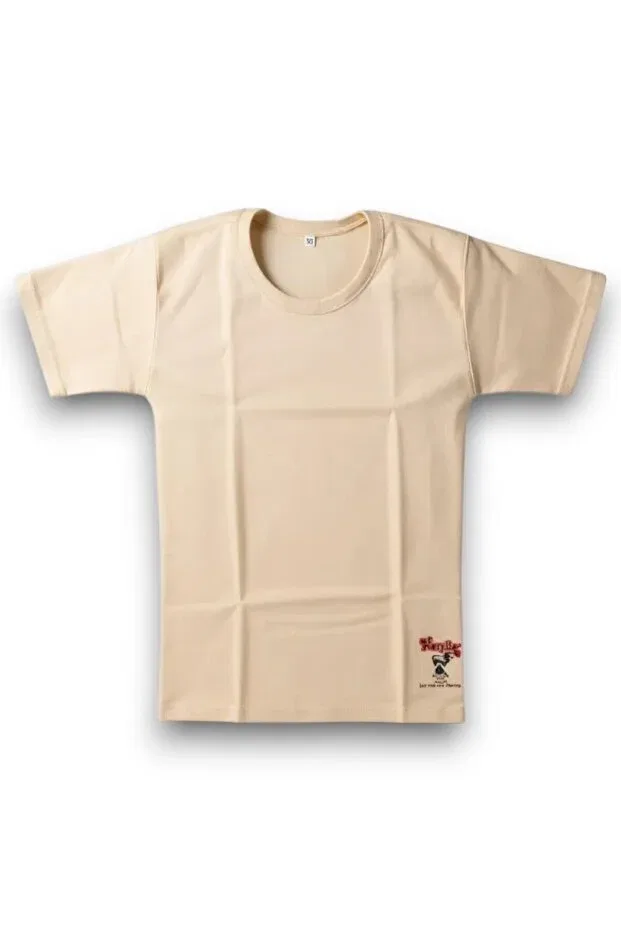 Детская термобельевая майка с коротким рукавом шерстяная Fanilam, Nude Color