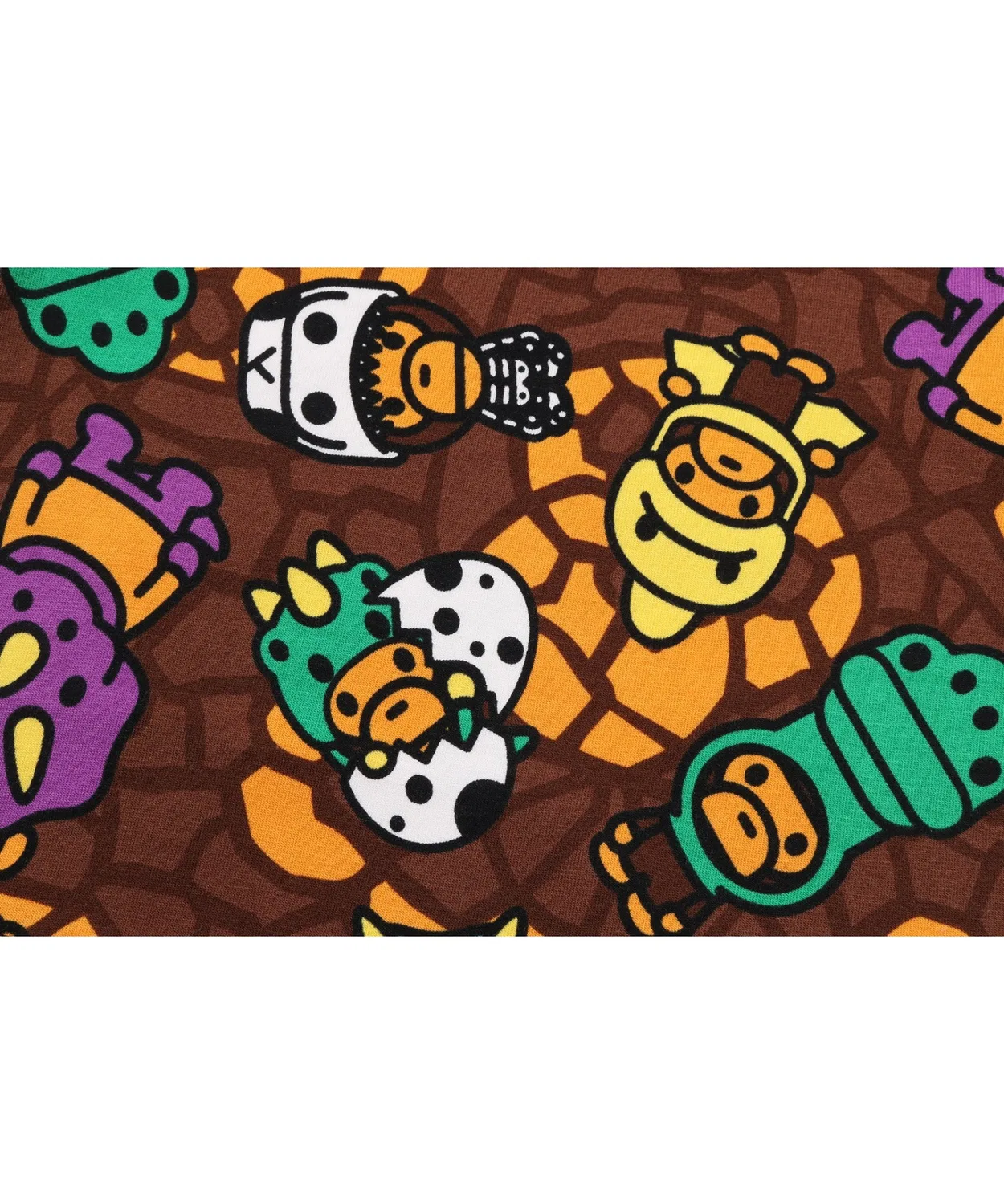 Детский боди-комбинезон с принтом MILO MULTI DINOSAURS PATTERN A BATHING APE, Multi — фото 3