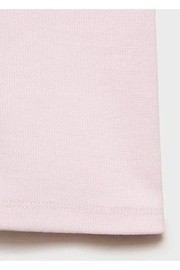 Детские леггинсы для девочек рибана Mango Kids, Pink — фото 3