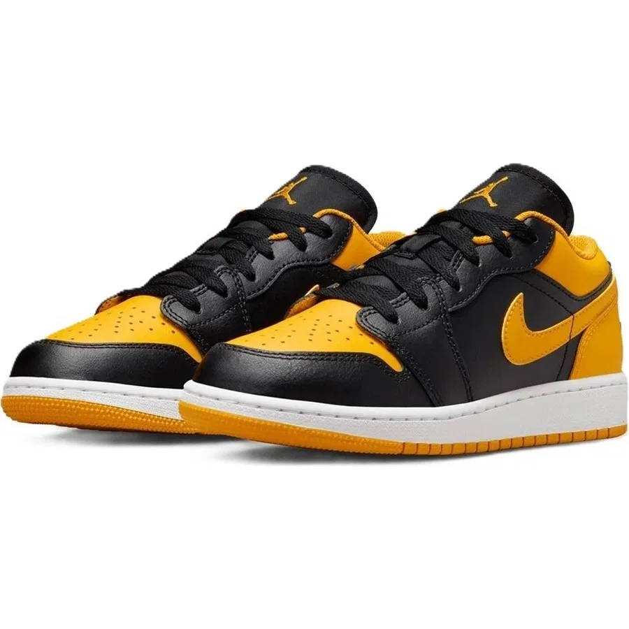 Кроссовки повседневные с кожаным верхом Air Jordan 1 Low Nike, Белый — фото 3