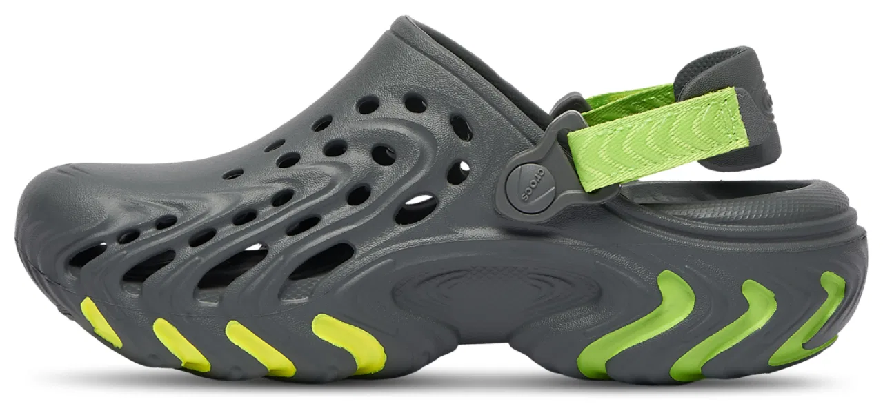 Детские сабо для мальчиков с вентиляцией Crocs Echo II, Crocs, Green Burst/Black — фото 2
