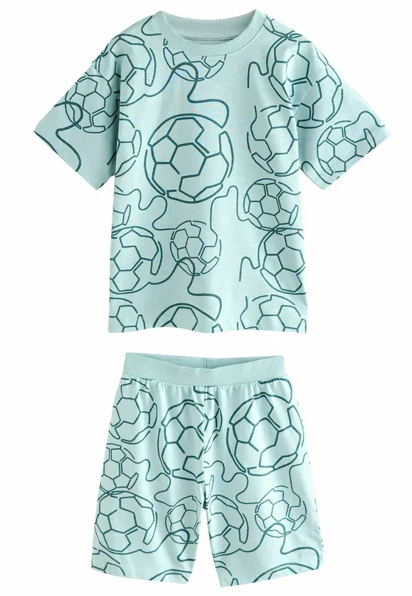 Комплект пижамный из 3 предметов с принтом Regular fit 3 pack set Next, Green, черный/синий/зеленый — фото 3