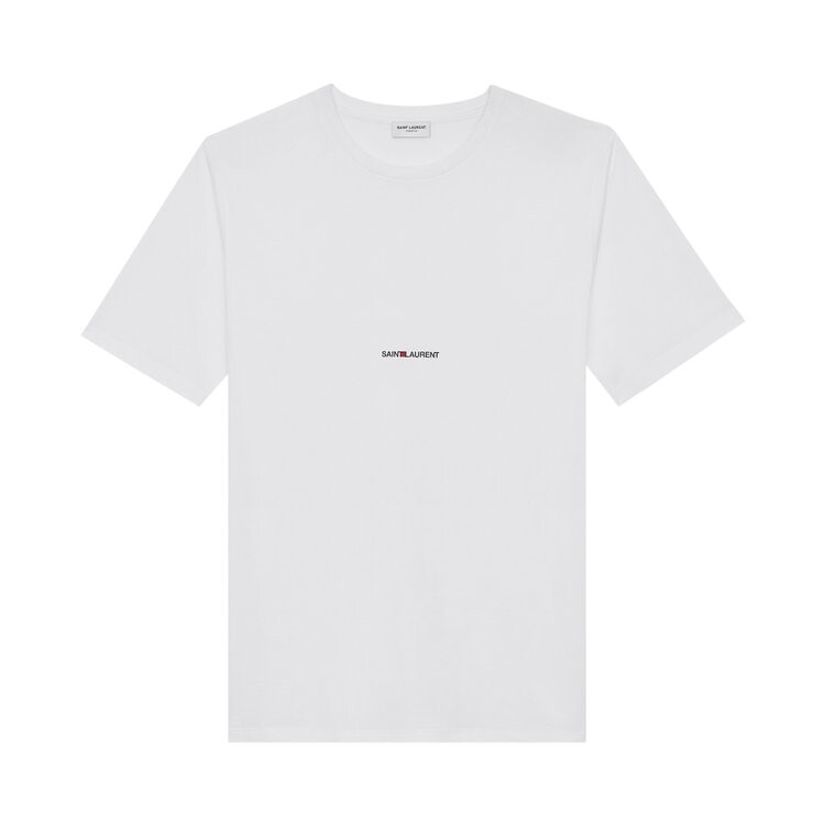 

Футболка Saint Laurent Archive Logo Tee 'White', белый