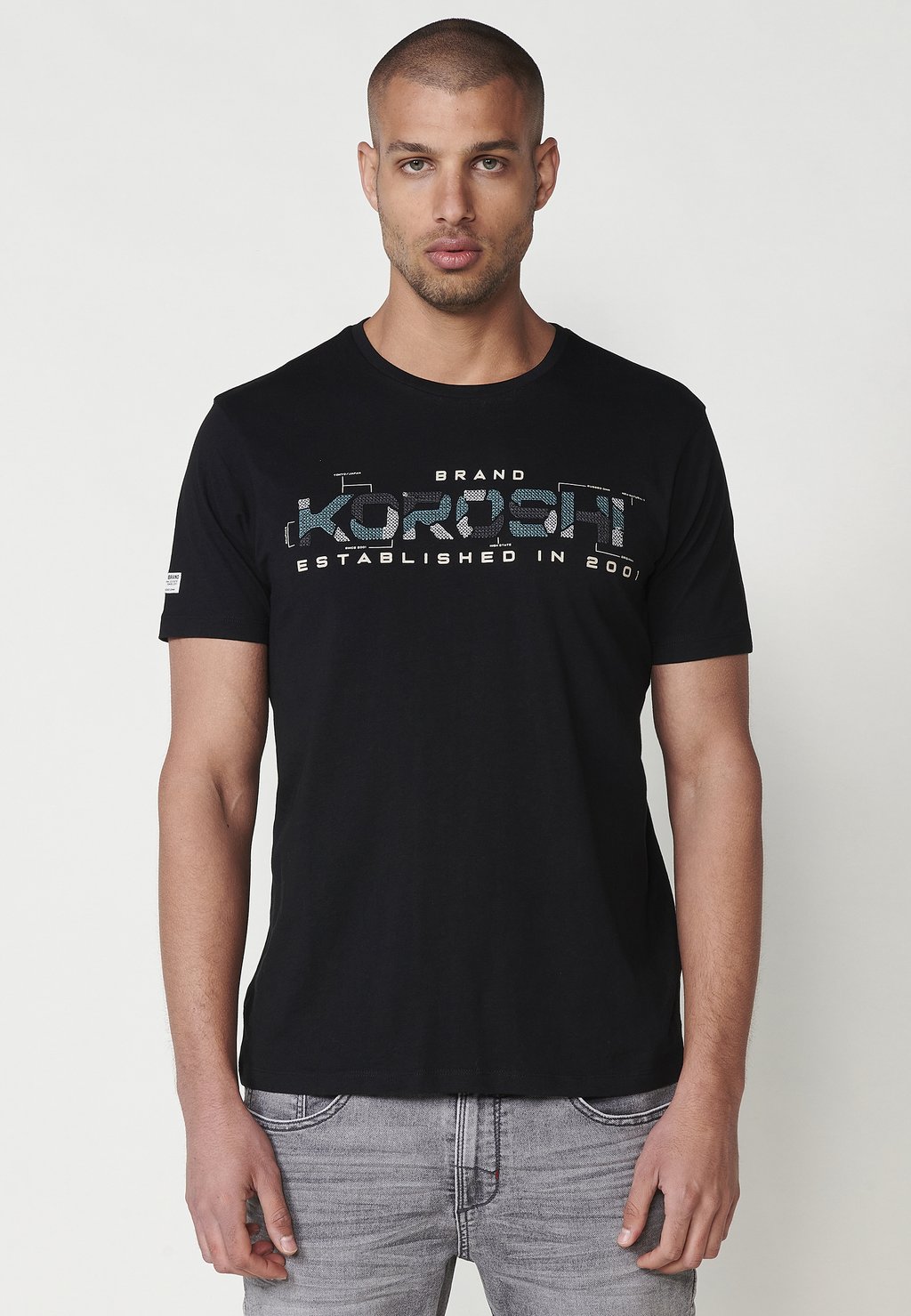 

Футболка с принтом SHORT-SLEEVED Koroshi, черный