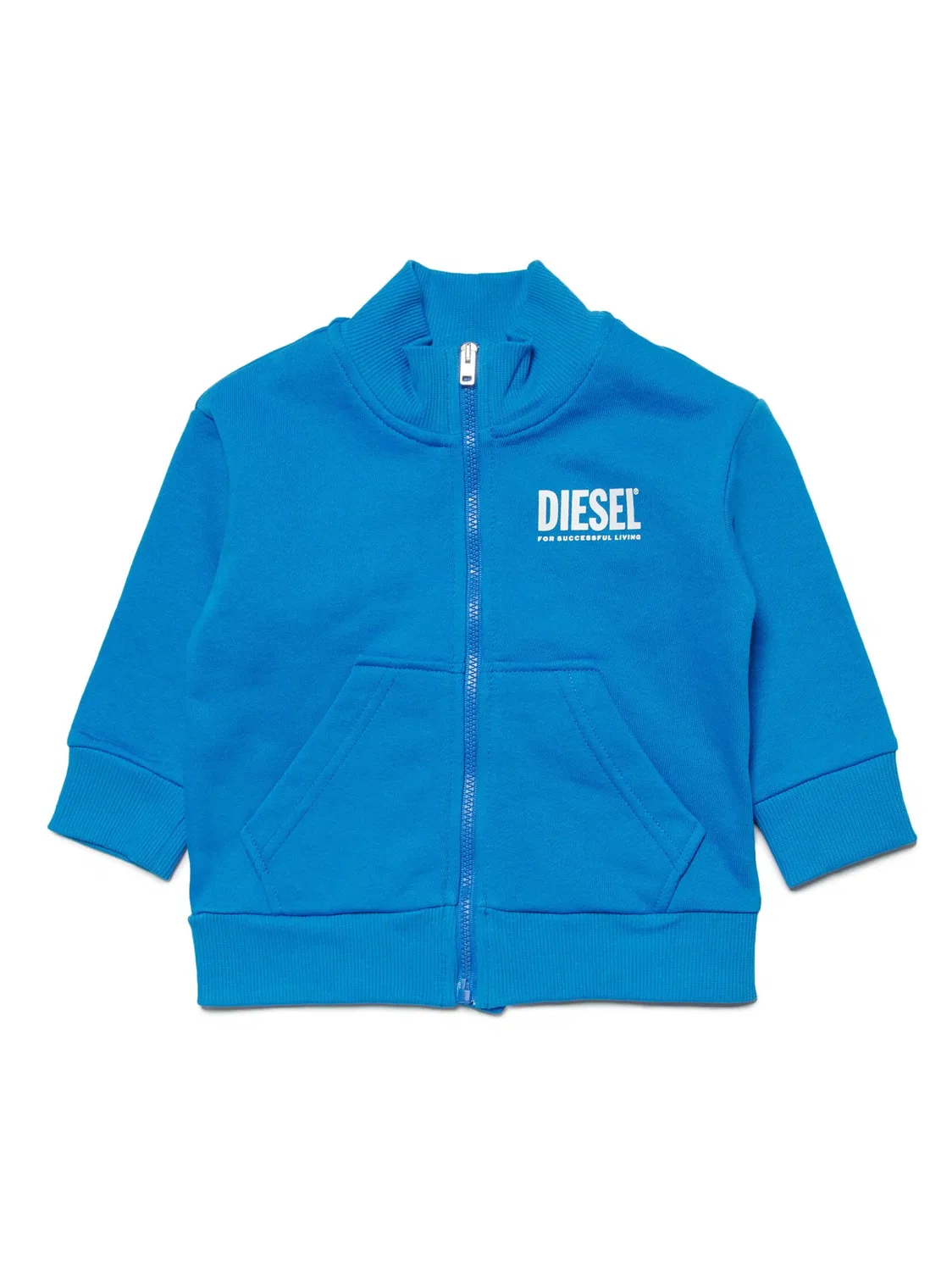 Кофта на молнии из хлопка Diesel, синий