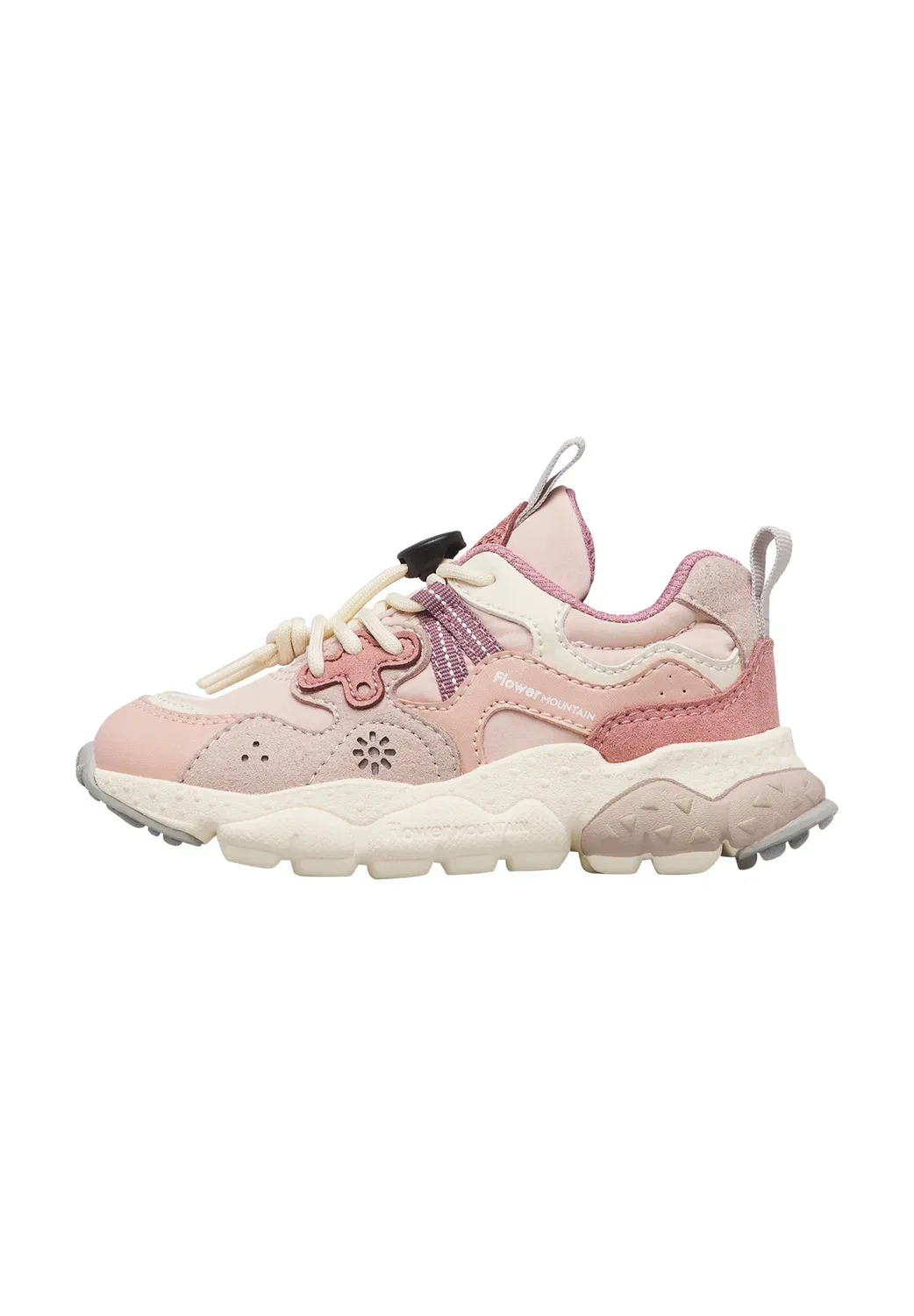 Кроссовки Jongens lage Yamano 3 Junior. - детская обувь Flower Mountain, Weiß-Rosa-Puderrosa